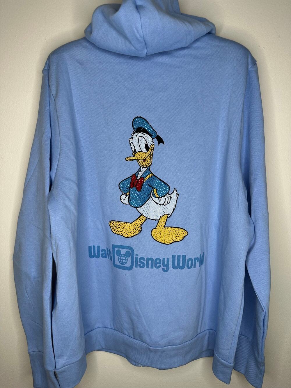 Disney Parks Donald Duck Rhinestone   Zip Up Hoodie